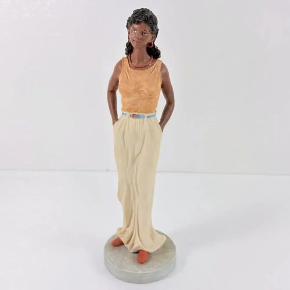 Vintage 2004 Home Interiors African Woman Figurine 10